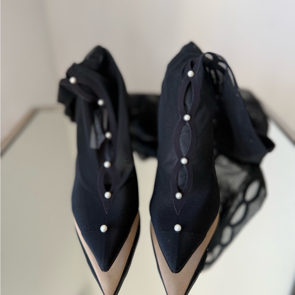 New Jimmy Choo Psyche 95 mesh over-the-knee boots $1,895 - Picture 4 of 13